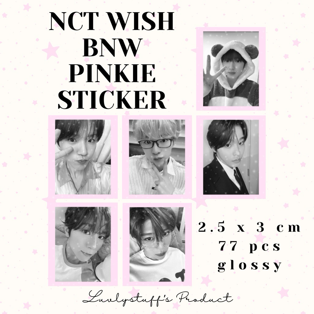 [Luvlystuff] NCT WISH BNW PINKIE STICKER SION RAKUYA JAEHEE RYO USHI