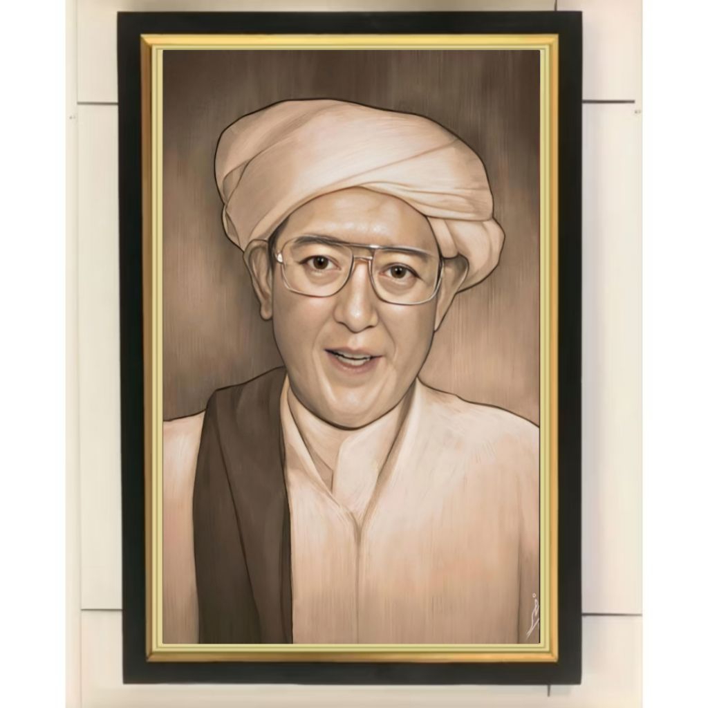 Abah guru โปสเตอร์ตกแต่งผนัง plus กรอบขนาด 53, 35