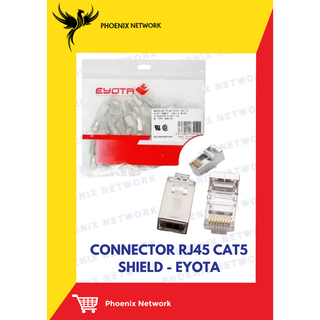 RJ45 CAT5 SHIELD CONNECTOR - EYOTA / RJ45 PLUG โมดูล CONNECTOR / EYOTA RJ45