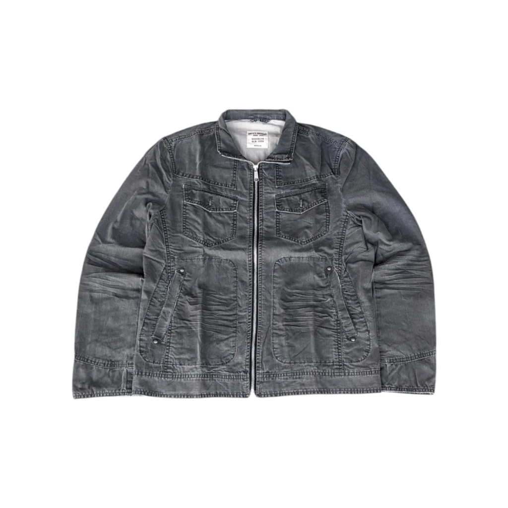 SMITH AMERICAN - แจ็คเก็ตยีนส์ Biker Denim แจ็คเก็ตขี่แจ็คเก็ตรถจักรยานยนต์เสื้อแจ็คเก็ตผู้ชาย Biker