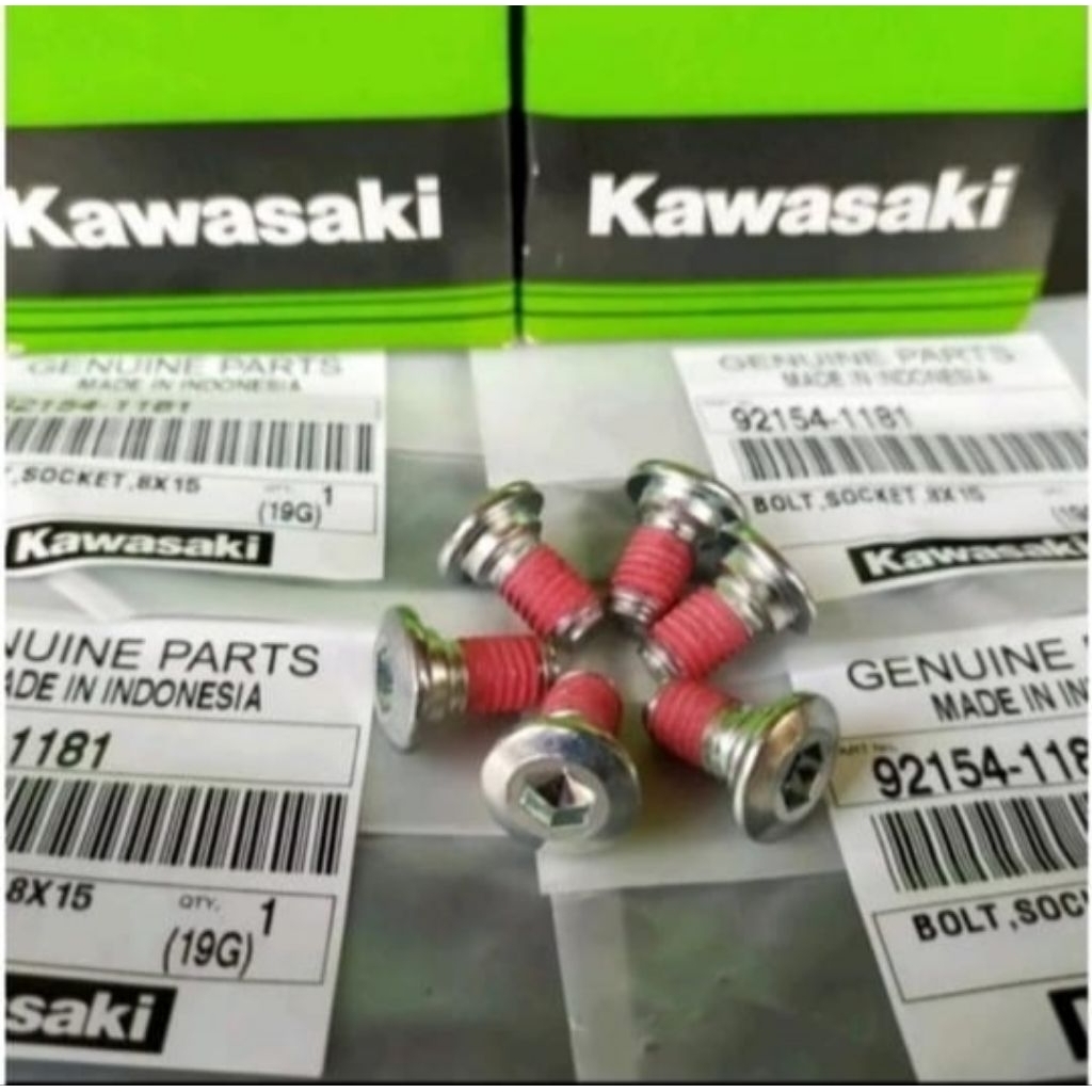 น็อตดิสก์เบรกหน้าหรือหลังสําหรับ KLX SLG BF Dtracker 150 KLX 230 เนื้อหา 6 ชิ้นเดิม
