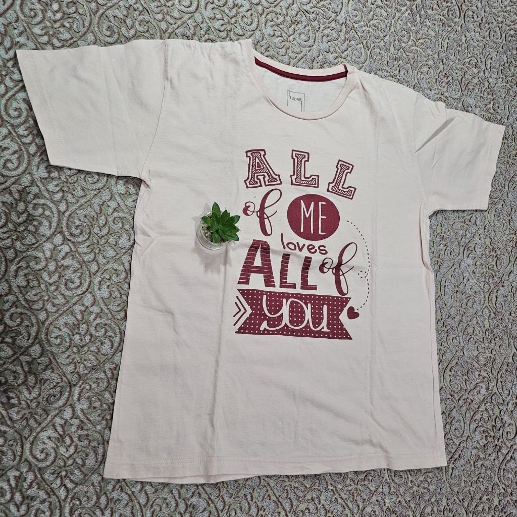 เสื้อยืดผู้หญิง TZone Pink L