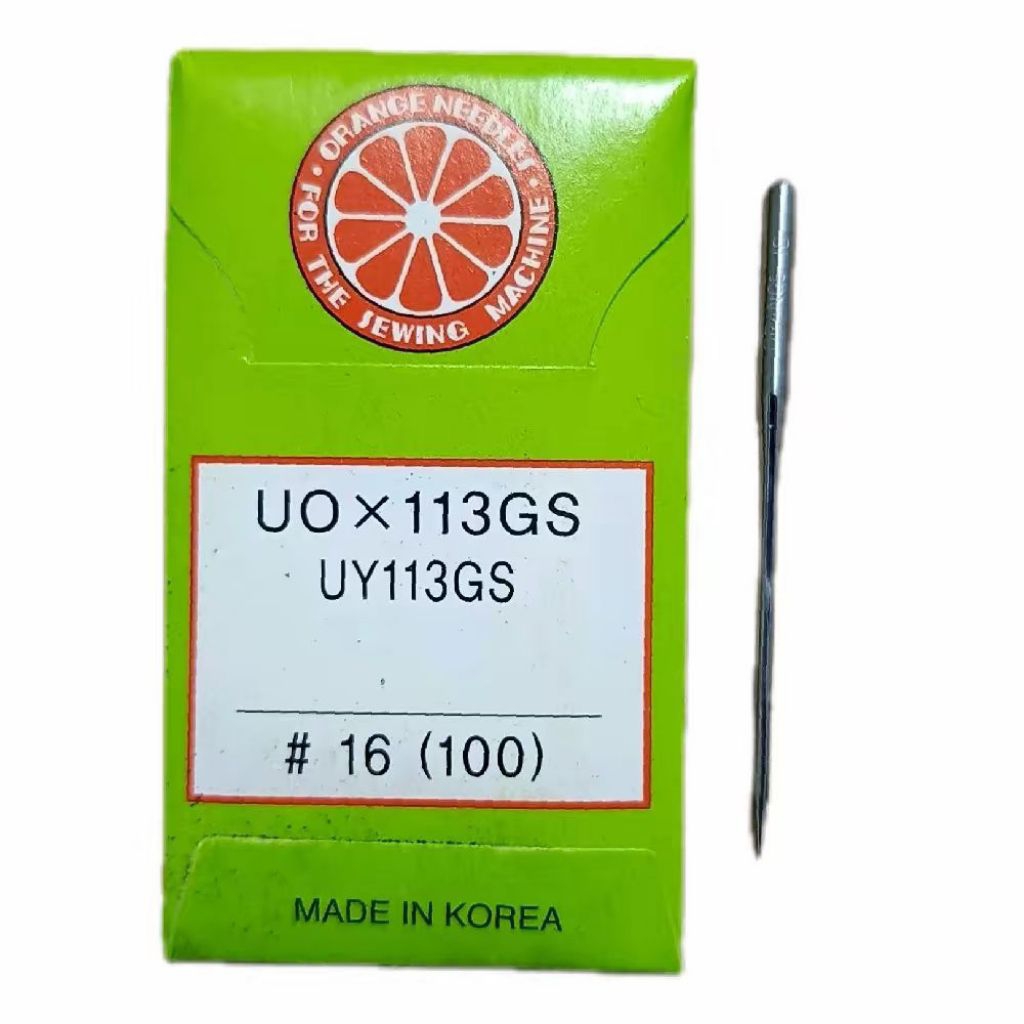 MESIN UO x 113 100/16 GS เข็ม Kansai UOx113 เครื่องยางเบอร์ 16 ORANGE