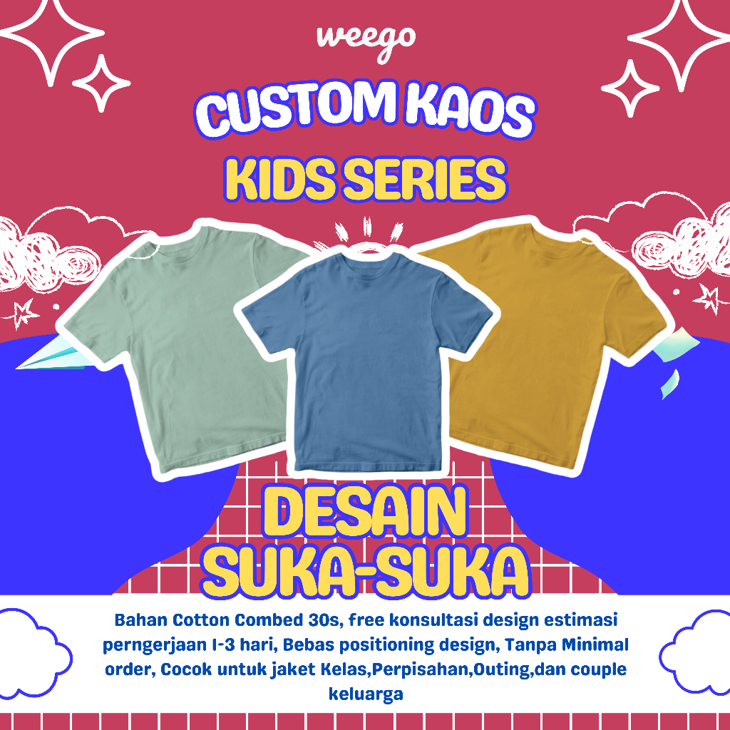 WEGO - เสื้อยืดเด็กสั่งทํา - Unisex สําหรับเสื้อยืดคลาส - คู่รัก - Outing & Birthdays - For Boys - G