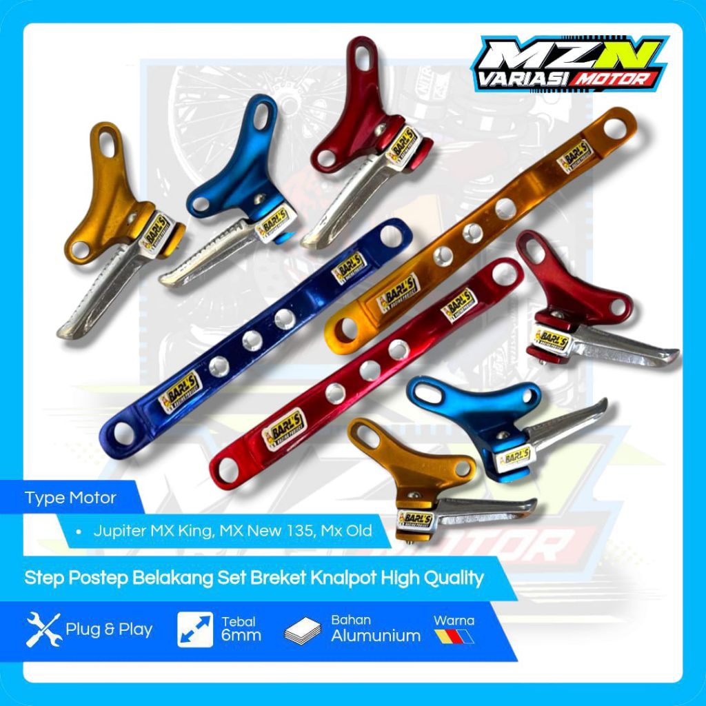 MX King ด้านหลัง Step MX King ด้านหลัง Postep Mx King ชุดขายึดท่อไอเสีย