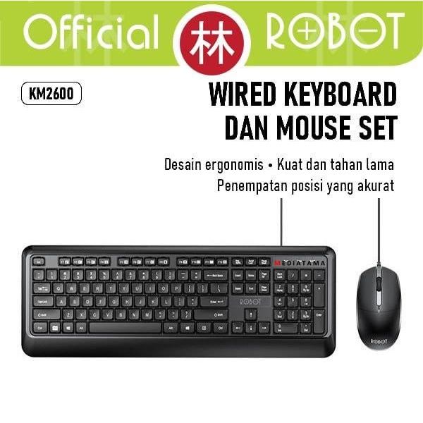 KEYB+MOUSE USB ROBOT KM2600 คีย์บอร์ด เมาส์ KM 2600