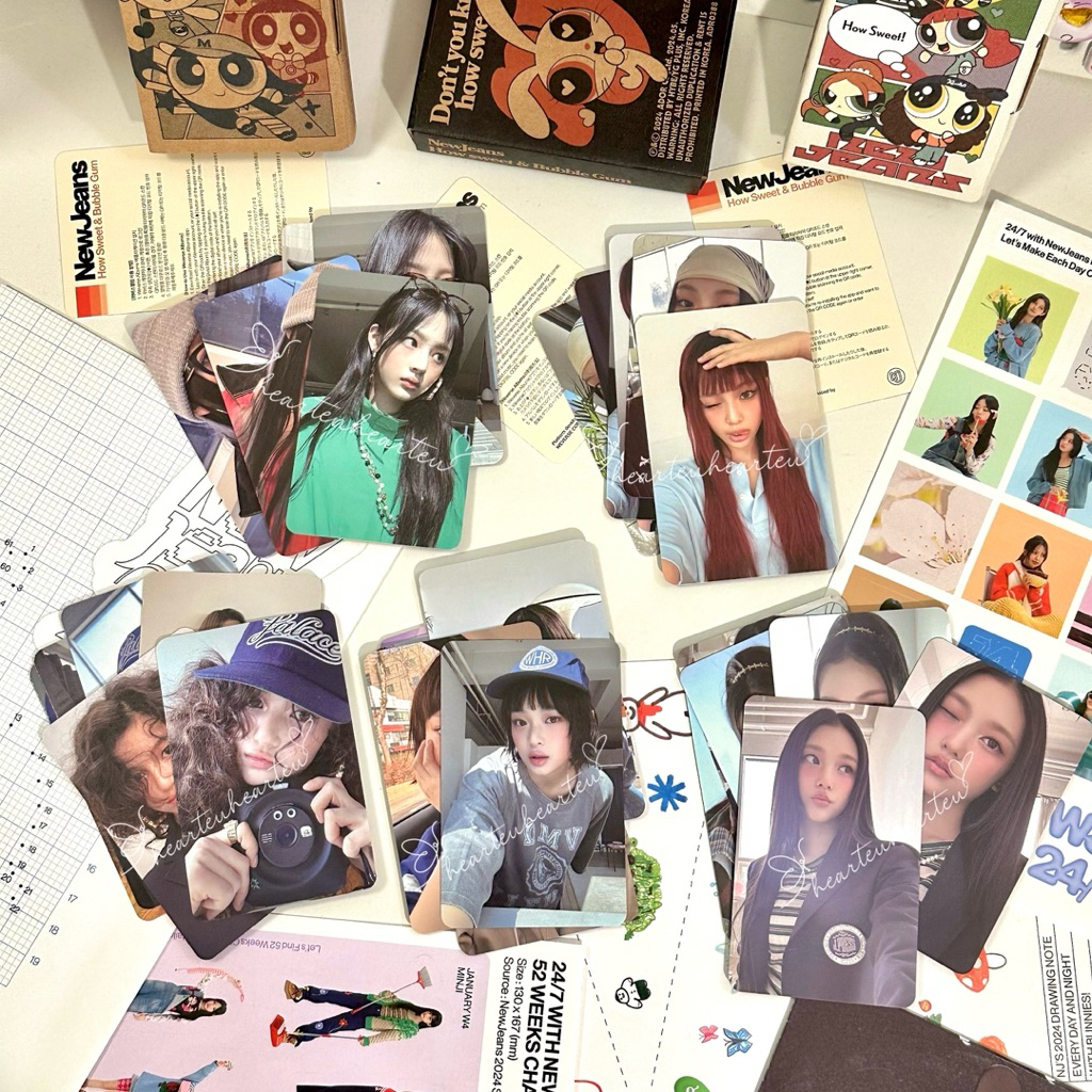 Hearteuhearteu [OFFICIAL] Photocard NJZ / MHDHH / NEWJEANS จาก Weverse Album How Sweet Minji Hanni D