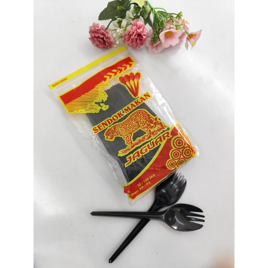 Jaguar Spork ช้อนสีดํา