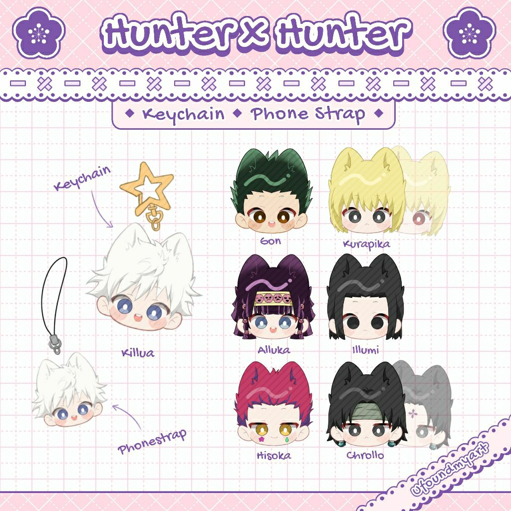 [Ufoundmyart] พวงกุญแจสายโทรศัพท์ Hunter x Hunter