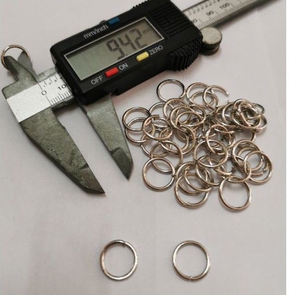 CODE N42S แหวนกลม 1 มม. แหวนเหล็ก O 1 ซม. นิกเกิล 1gross