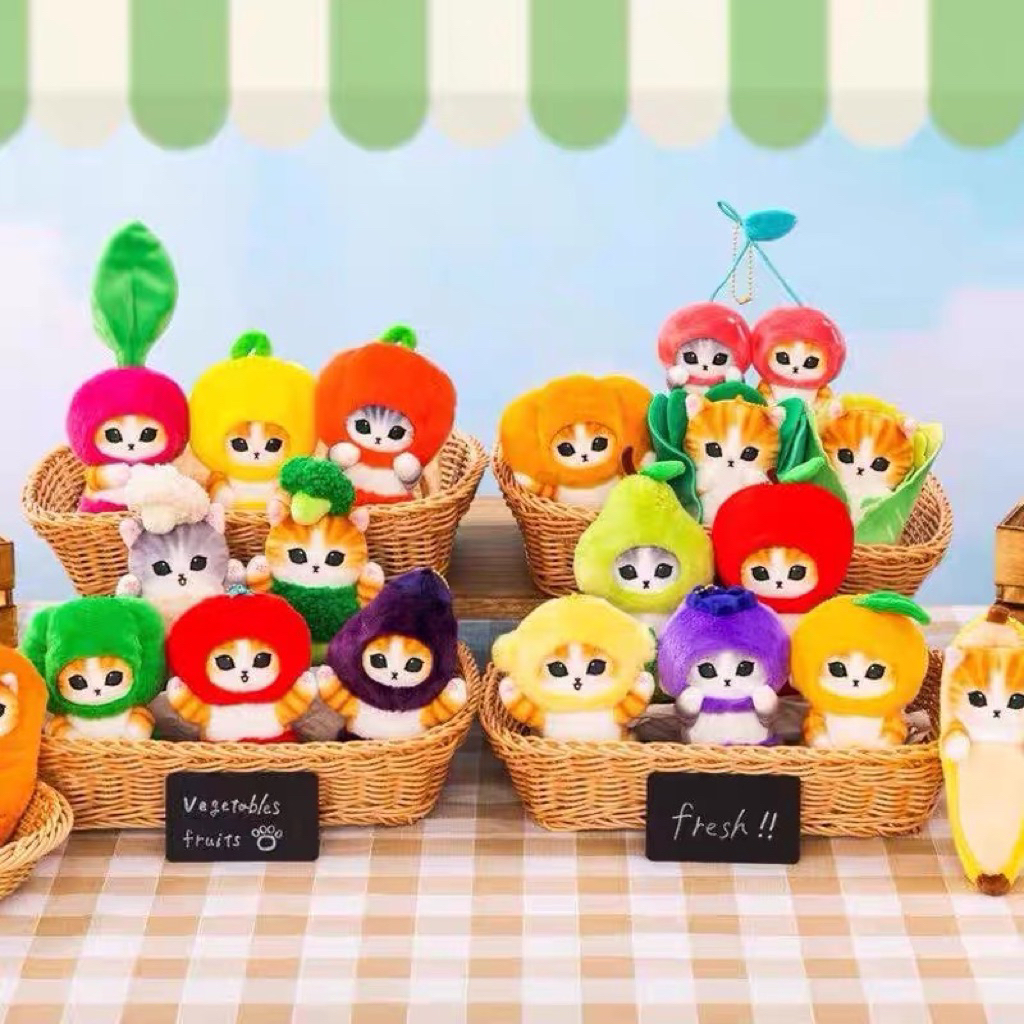 GANTUNGAN พวงกุญแจกระเป๋าน่ารัก Mofusand Cat Meow Miau Doll / Mofusand Strawberry / Mofusand Sanrio 