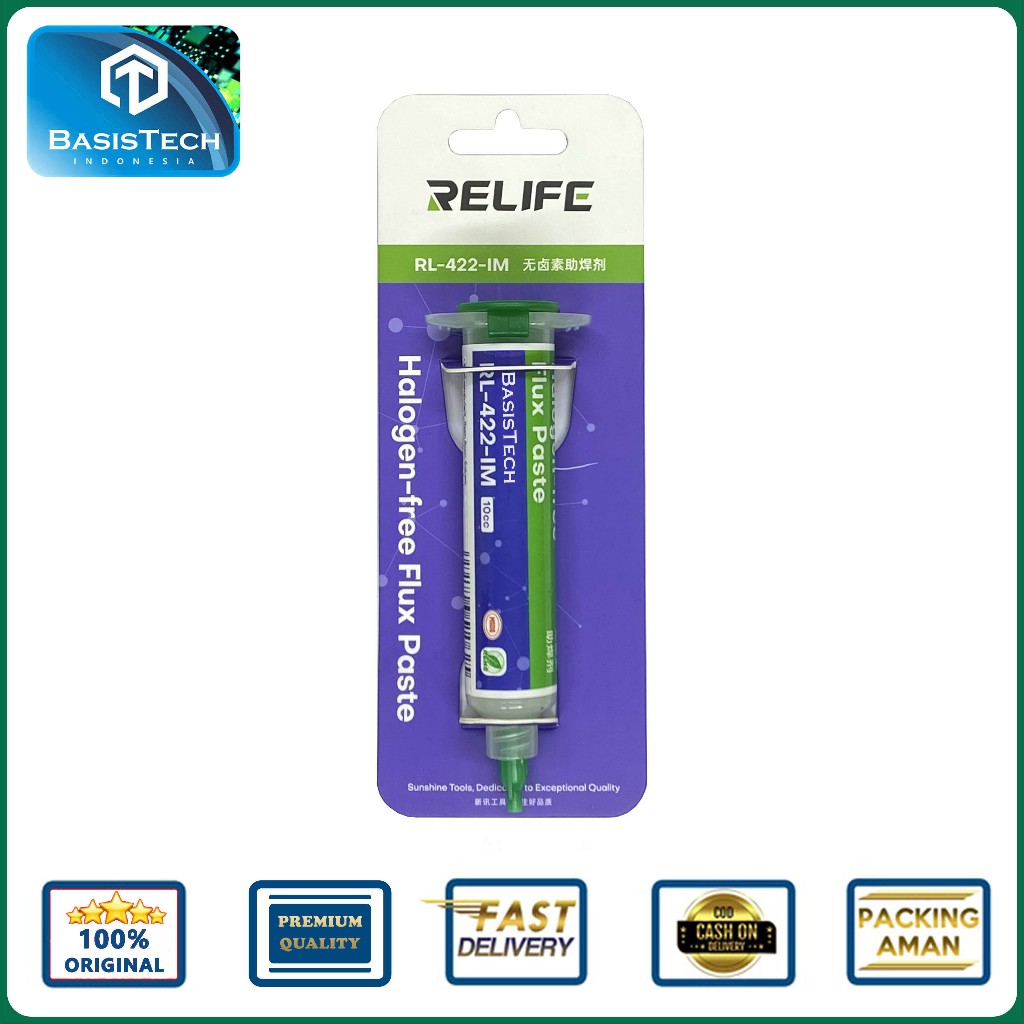 FLUX PASTE SOLDER HALOGEN ฟรี RELIFE RL-422-IM ต้นฉบับ