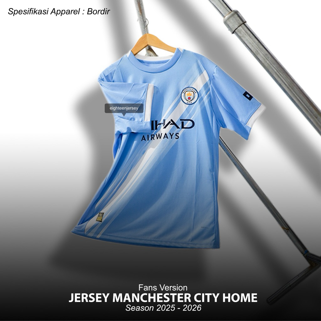 City Home Fans เวอร์ชั่น 2025 เสื้อฟุตบอล Mancity ใหม่ล่าสุด