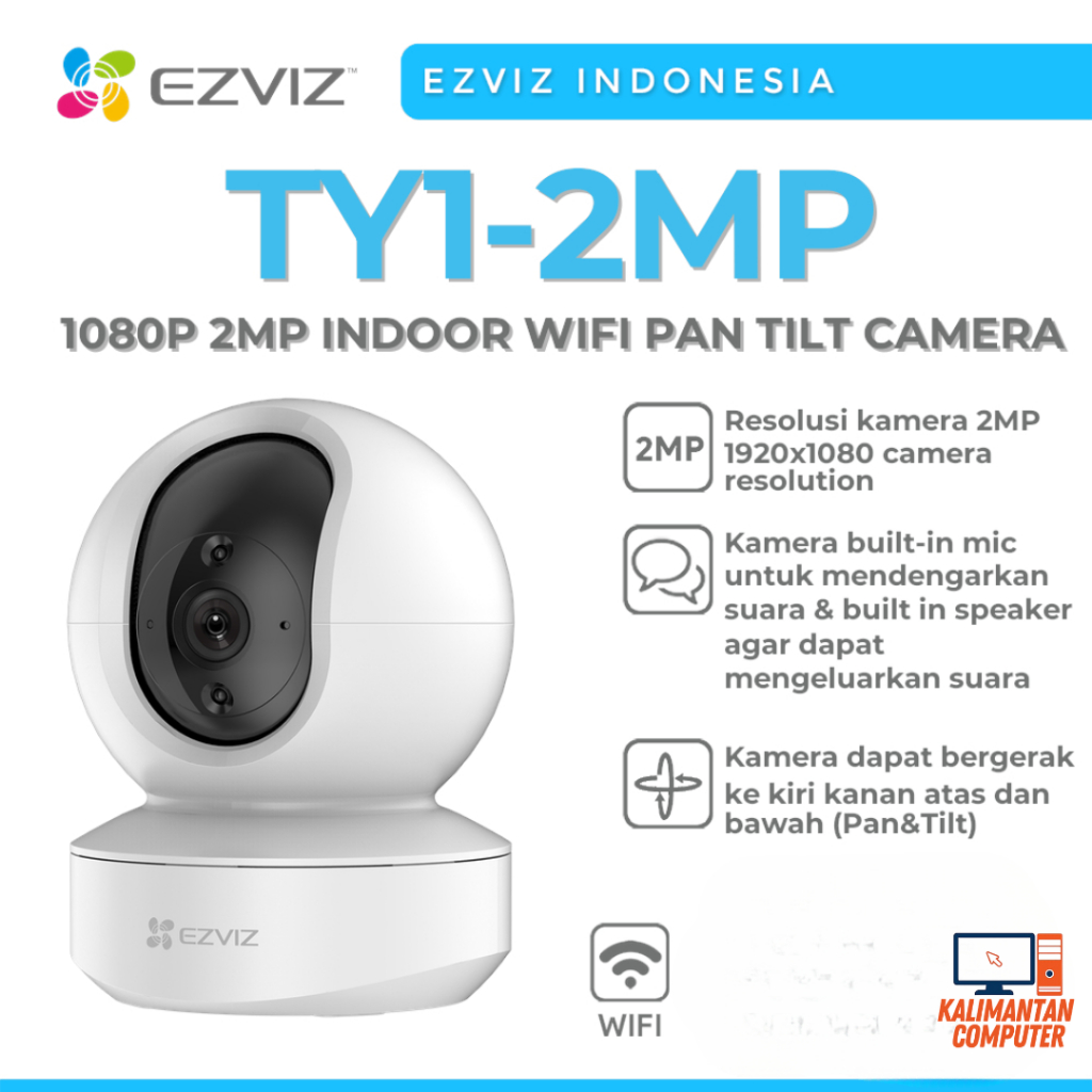 EZVIZ TY1 2MP 1080p SMART IR INDOR | กล้องวงจรปิด EZVIZ WIRELESS 2MP