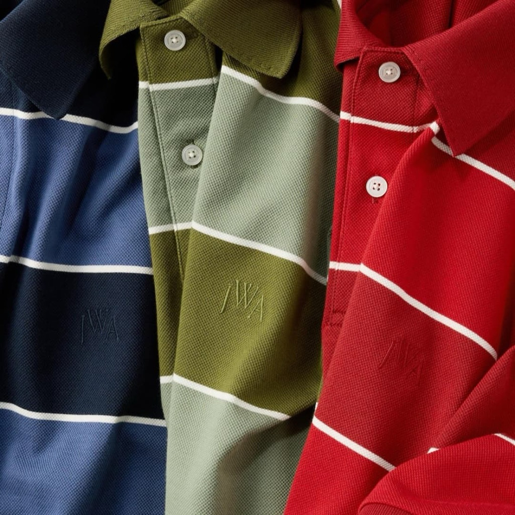 Uniqlo x JW Anderson เสื้อโปโลแขนสั้น Original Uniqlo x JWA Stripe