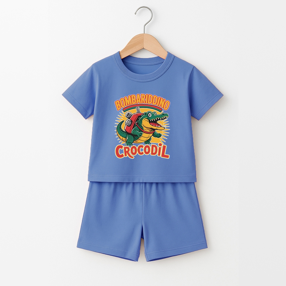 Anomali Bombiridino Crocodil Cro แขนสั้นชุดสูทเด็กชาย G-1820