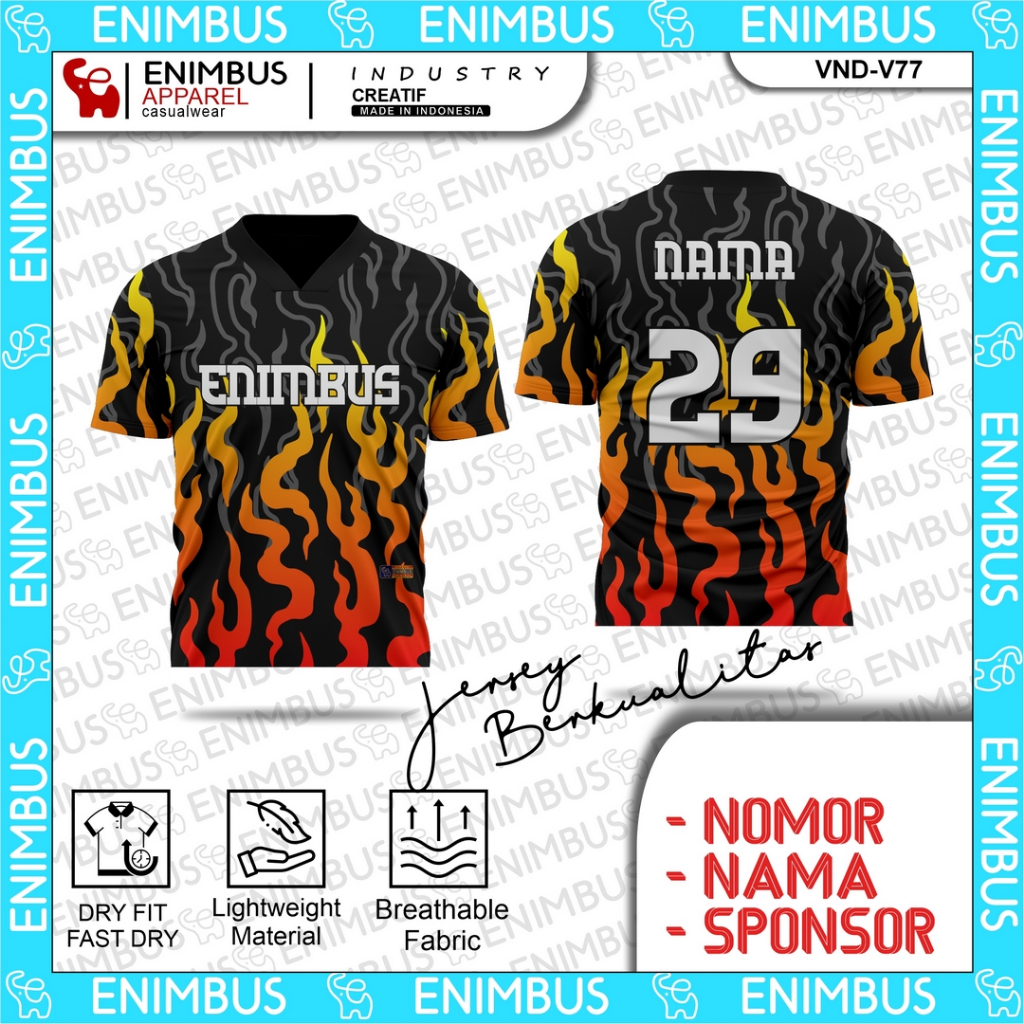 ENIMBUS Custom Sports Jersey - Dryfit Sublim Football Futsal Badminton Tennis Sporty Shirt VND-V77