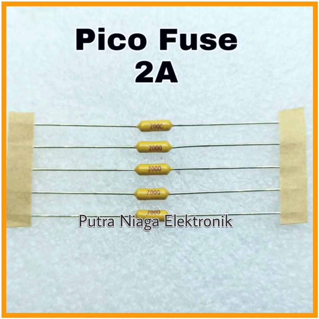 Pico Fuse 2A / Axial 2Amp Fuse / R Fuse 2000mA Littlefuse Fuse ตัวต้านทานฟิวส์ออกฤทธิ์เร็ว