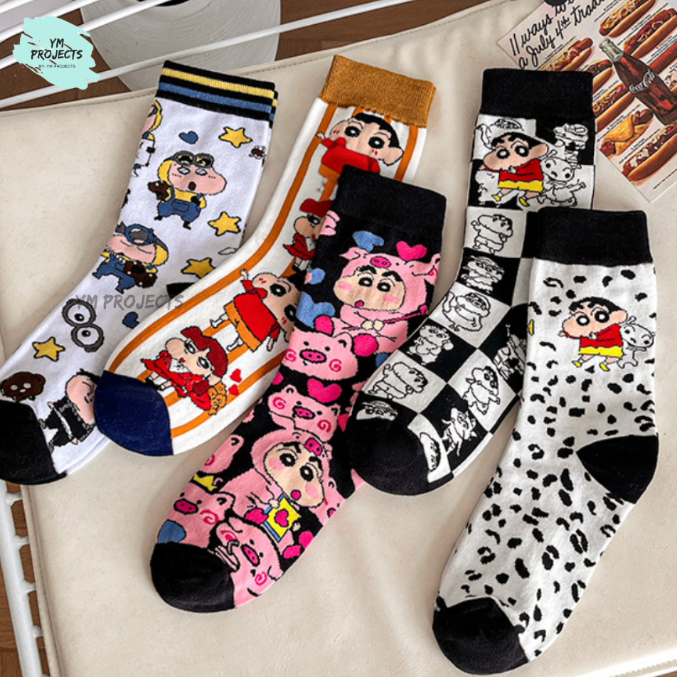 [YM PROJECTS] - CRAYON SHINCHAN Long Socks / Crayon Shinchan Unisex Socks SC27