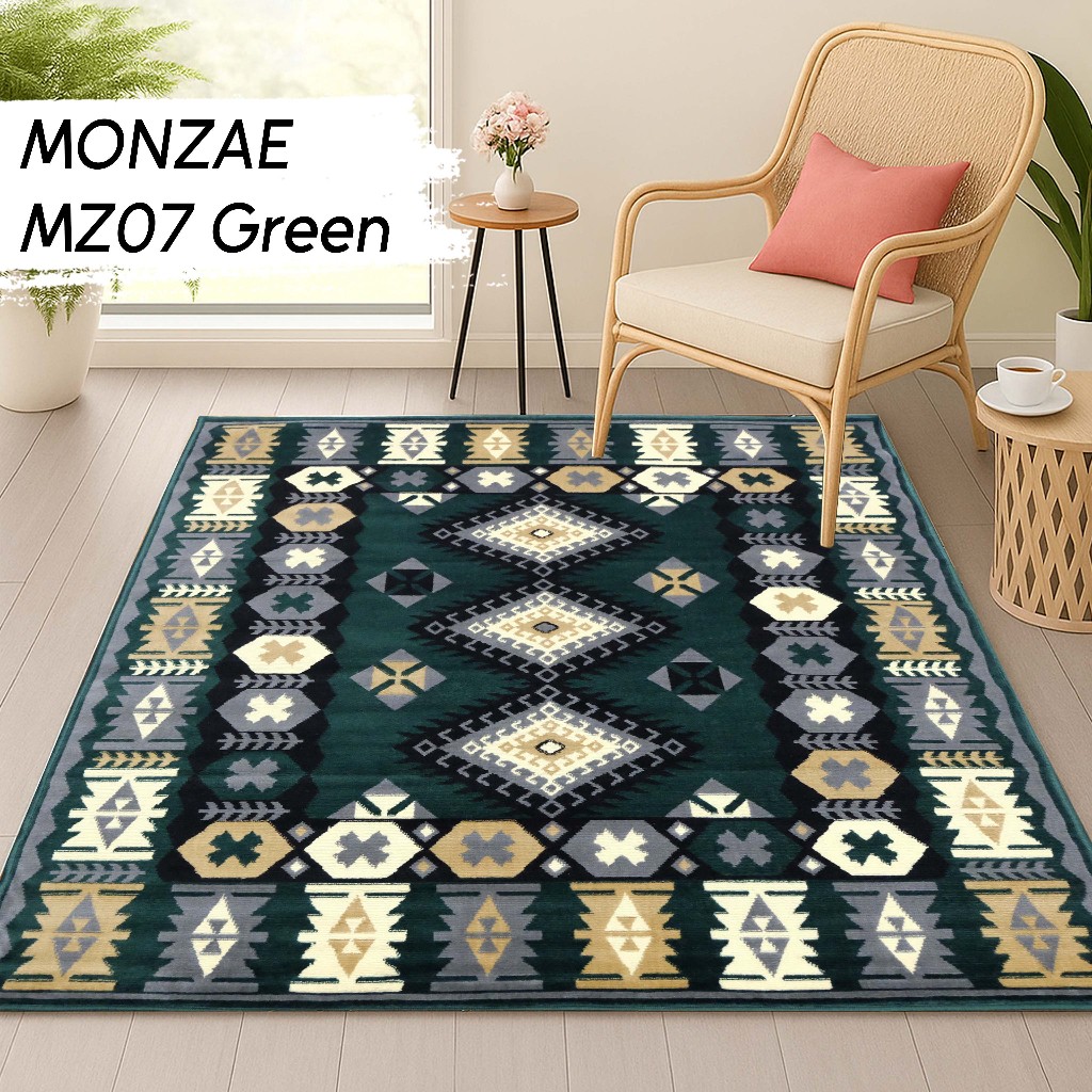 MONZAE CARPET 100 X 150 MZ07 สีเขียว