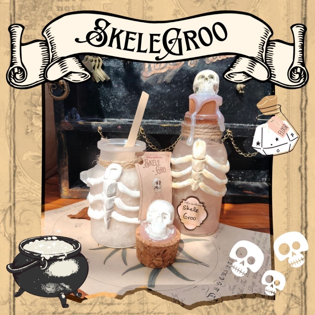 Harry Potter Potion Magic Potion SKELEGRO SKELEGROO Potion Skull ตกแต่งฮาโลวีน Potterhead Display