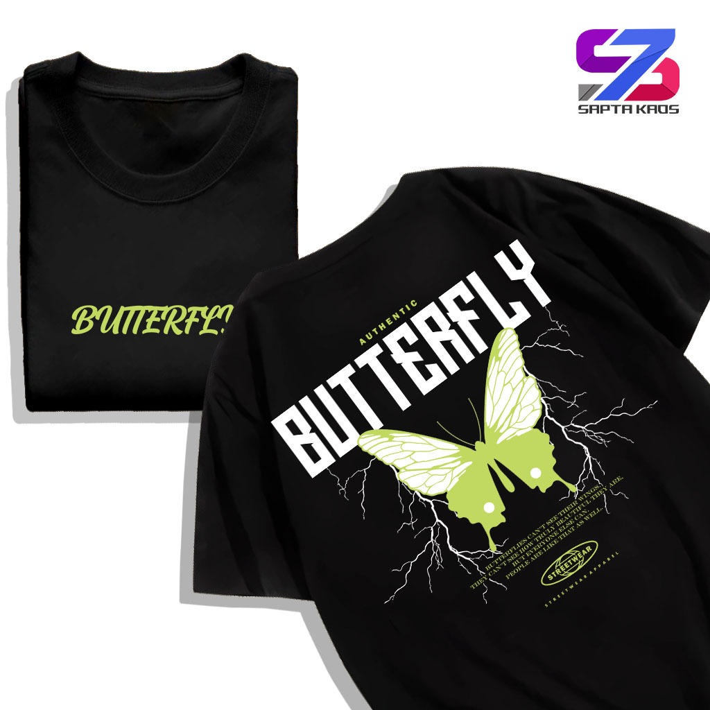 SPT289 BUTTERFLY DISTRO เสื้อยืด STREETWEAR เสื้อยืด DISTRO STREETWEAR - SUITABLE สําหรับผู้ชายและผู
