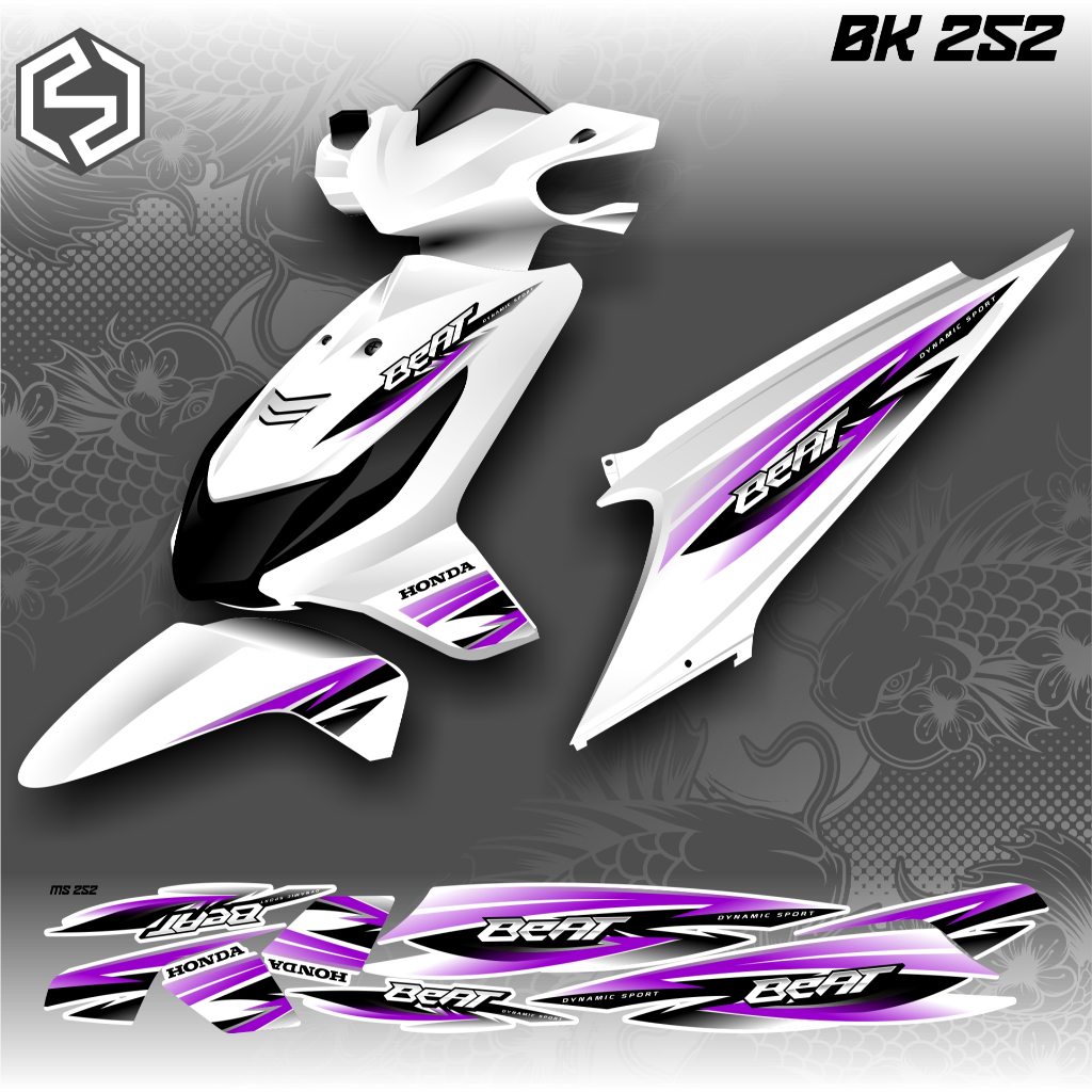 HONDA BEAT CARBUS ICON RACING STRIPING THAILAND VARIATIONS BK 247 / BK 255