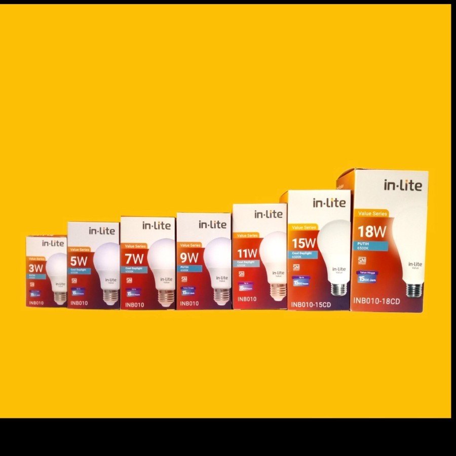 KekaStore Inlite - ค่า Inb010 หลอดไฟ Led 3Wat / 5Wat / 7Watt / 9Watt / 12Watt / 15Wat / 18