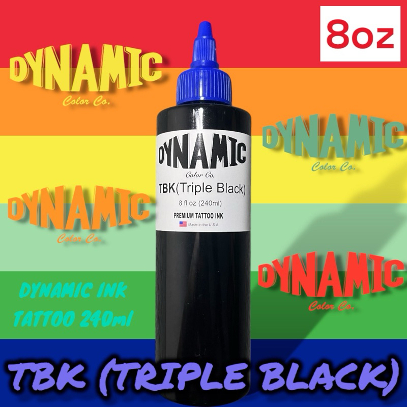Dynamic TBK Triple Black Tattoo Ink 8oz 240ml