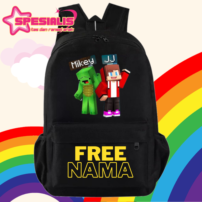JJ AND MIKEY MAIZEN MINECRAFT FULL COLOR CHILDRENS BACKPACK