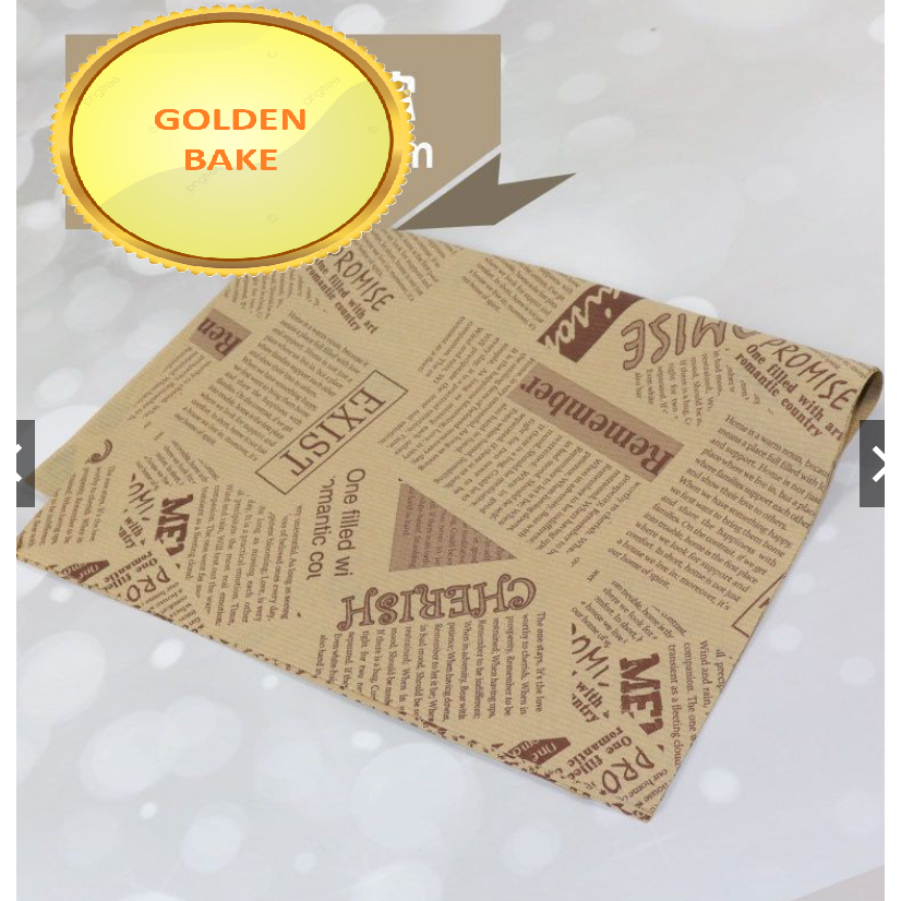 GBake 25 ชิ้น Wax Paper 28x38 ซม. / EXIST Motif Oil Paper / Bread Paper กระดาษห่อเบอร์เกอร์ / กล่องเ