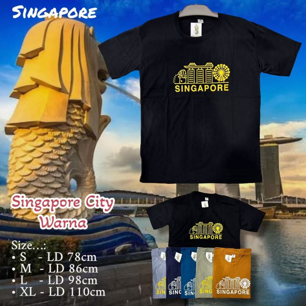 Singapore City เสื้อยืดใหม่ ของที่ระลึก ของที่ระลึกจากสิงคโปร์