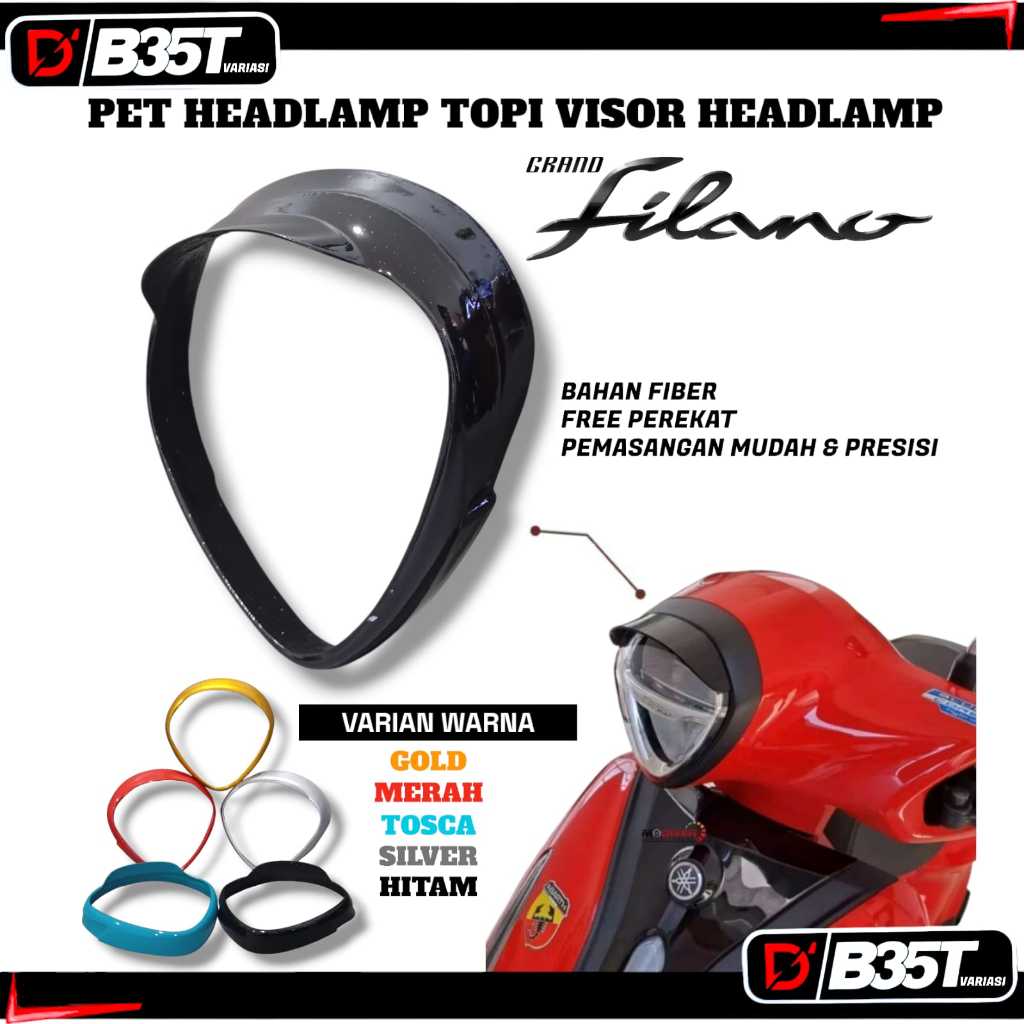 หมวกสัตว์เลี้ยง HEADLAMP GRAND FILANO COVER HEADLAMP GRAND FILANO VISOR GRAND FILANO PNP ฟรีเทปคู่ A