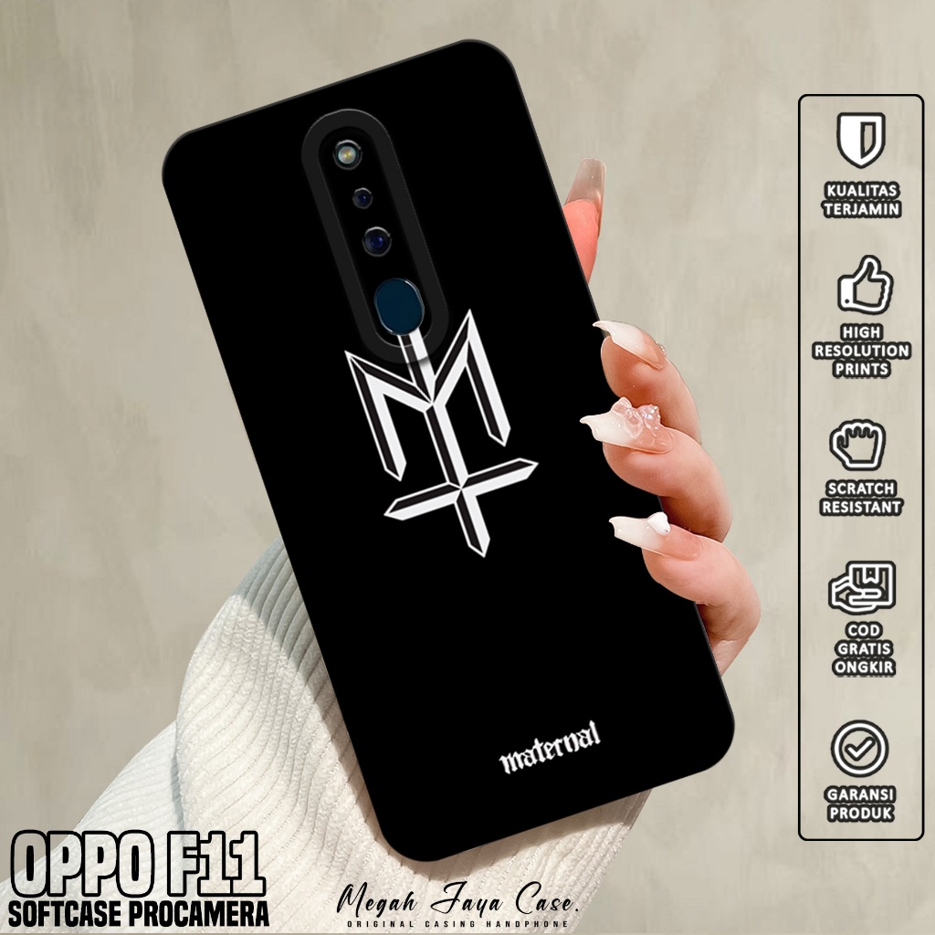 HP OPPO F11 Phone Softcase - เคสโทรศัพท์ OPPO F11 MTRNL Motif - Phone Silicone - เคส OPPO F11 - เคสโ