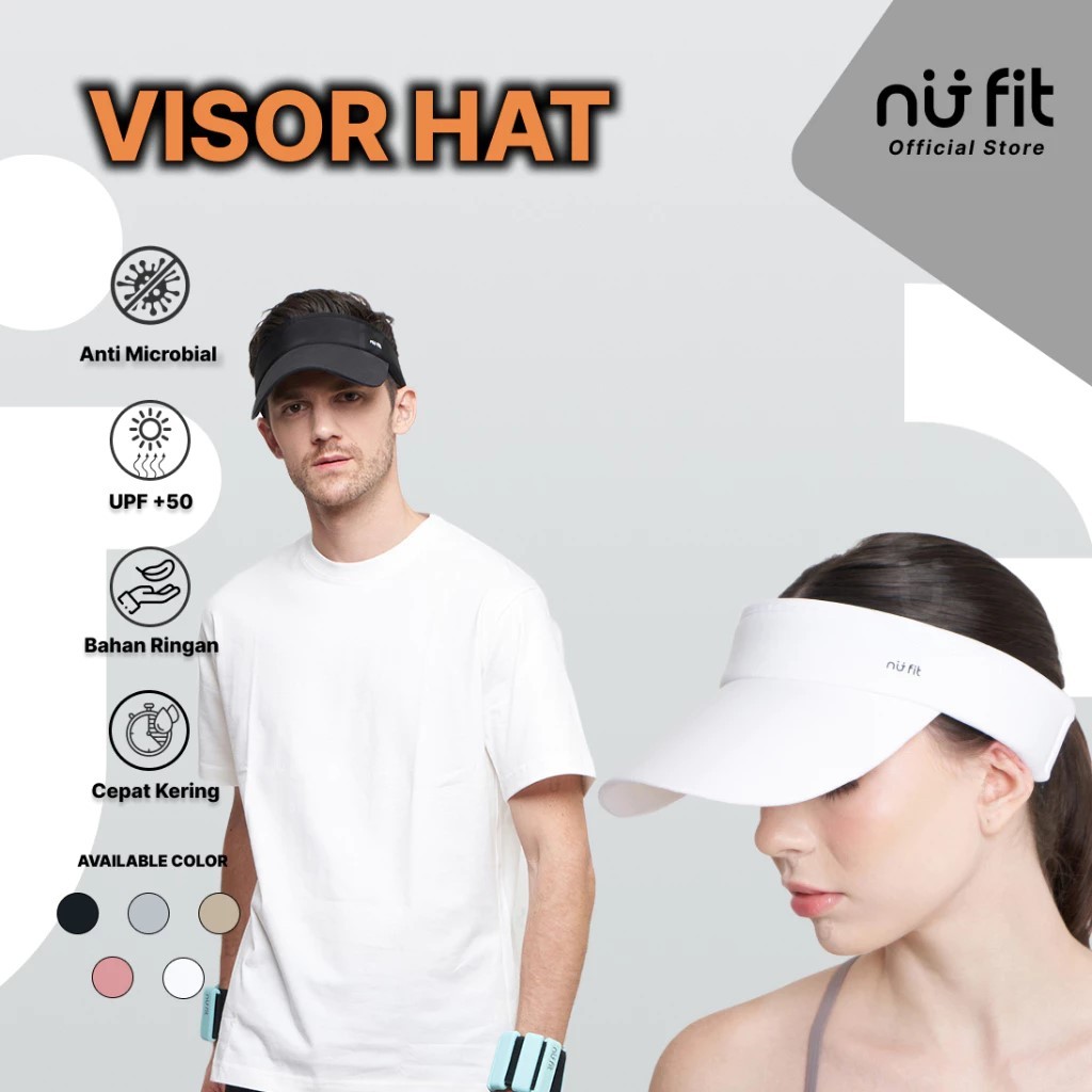 NU FIT VISOR HAT SPORT - หมวกกีฬา - หมวก - TENNIS HAT - หมวกกอล์ฟ