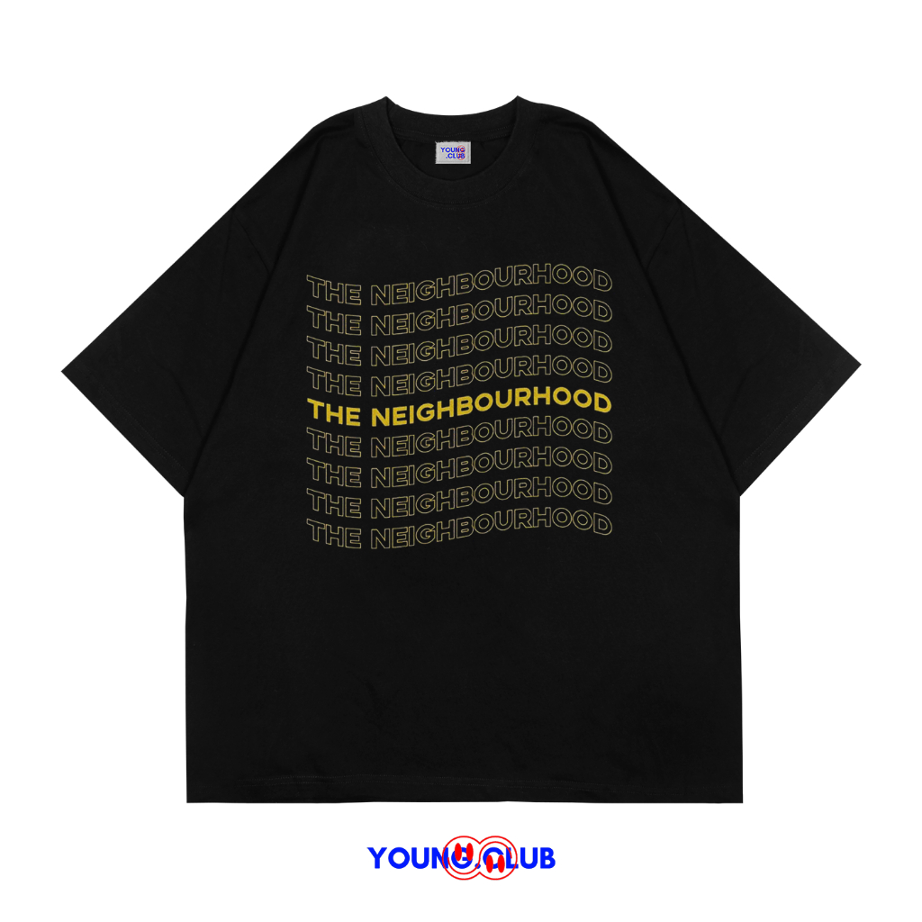 หนุ่ม.CLUB | เสื้อยืด THE NEIGHBOURHOOD FONT | เสื้อยืด OVERSIZE สไตล์สีดํา Y2K VINTAGE BOOTLEG GRUN