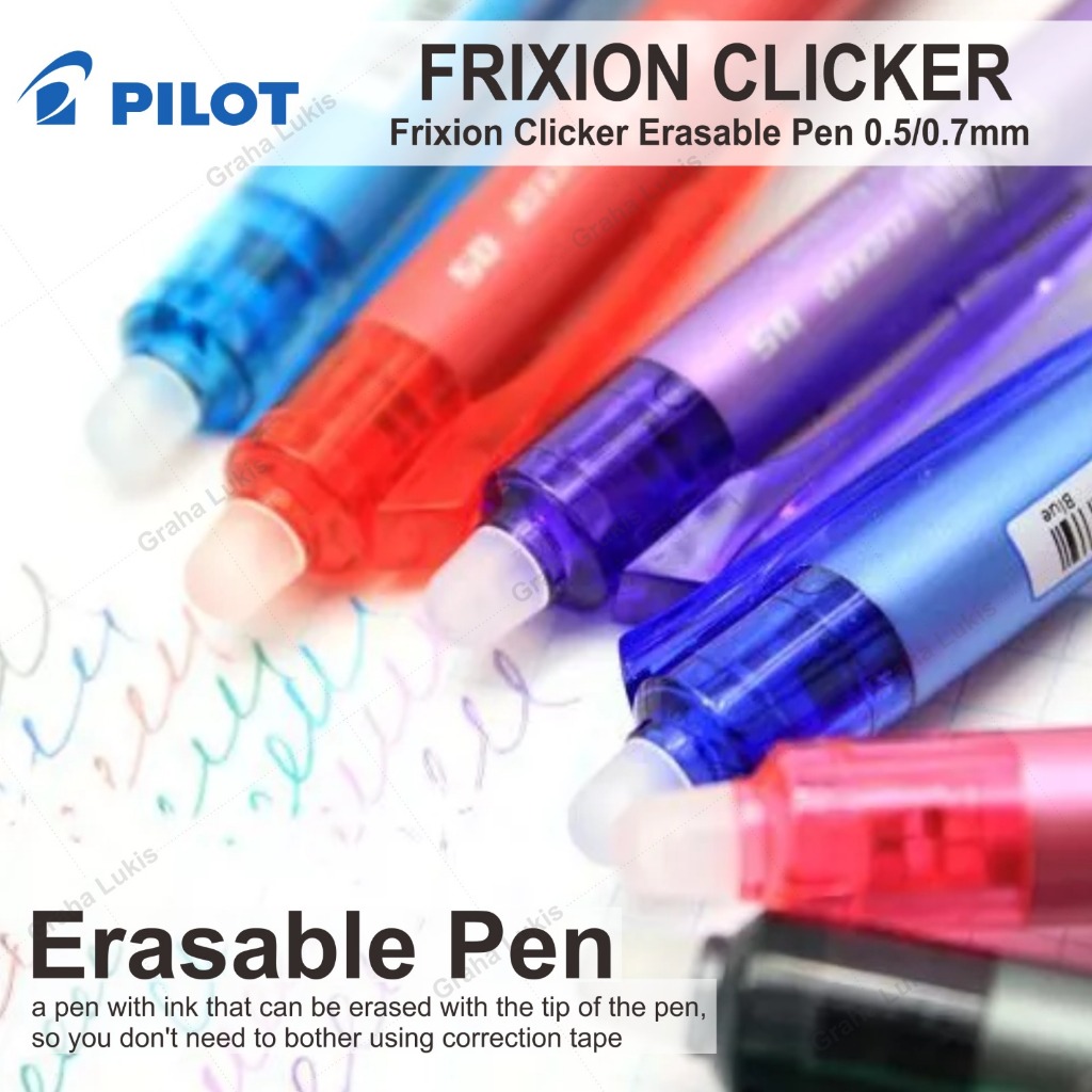 RK Pilot Frixion Clicker Erasable Pen 0.5/0.7mm