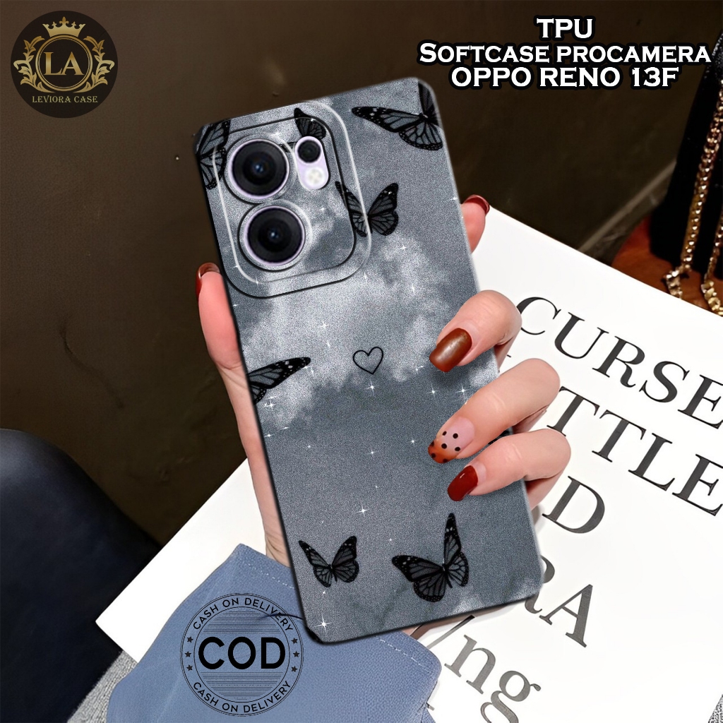 เคส HP ล่าสุด Oppo Reno 13F 2025 - เคส Leviora - เคสแฟชั่นผีเสื้อ - Oppo Reno 13F 2025 Softcase - เค