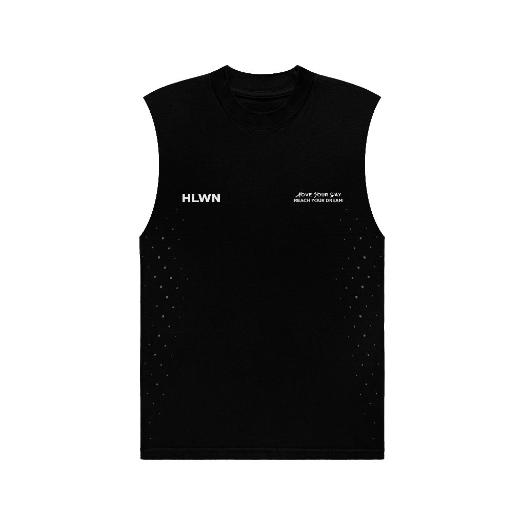HLWN Running Unisex Muscle Tee สีดํา - NCC