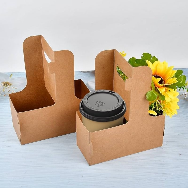Coffee Carrier 2 Cup / Flower Bloom Box Craft