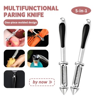 Stainless Steel Peeler 5-in-1 Fruit And Vegetable Peeler Multifunctional Potato And Carrot Peeling Knife
