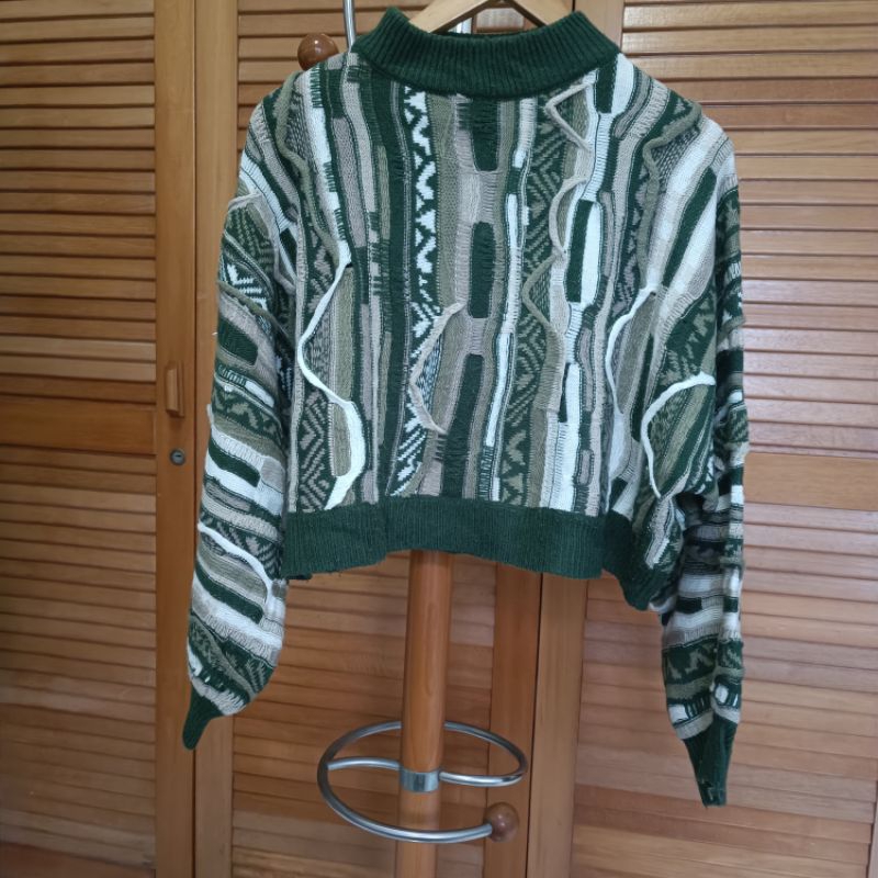 Preloved Sweater คาร์ดิแกน Motif Coogi เสื้อไหมพรมที่สอง (หายากมาก)