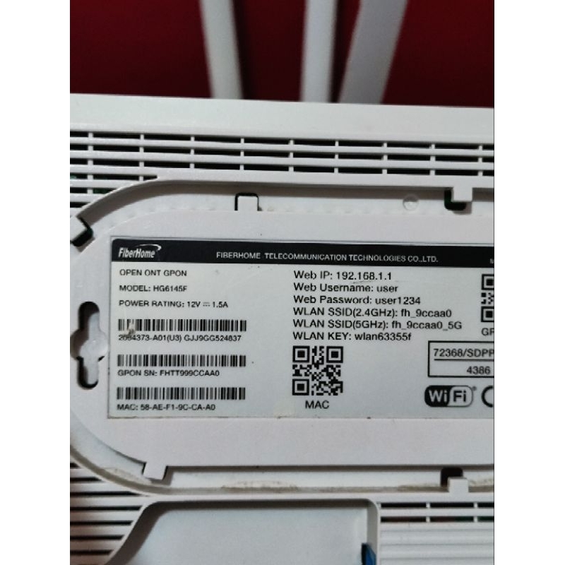 Fiberhome HG6145F และอื่นๆ