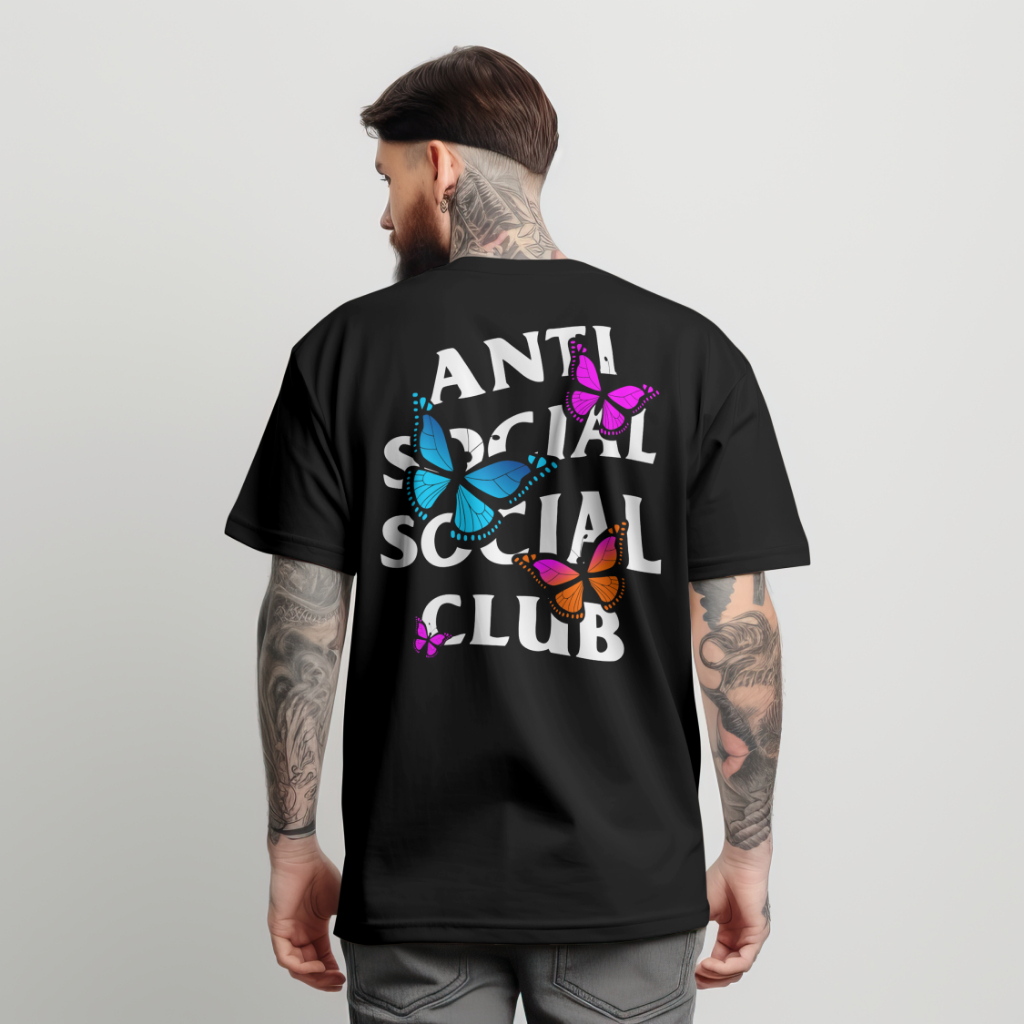 เสื้อยืด distro Unisex สําหรับผู้ชายและผู้หญิง ANTI SOCIAL CLUB || 100% COTTON COMBED 24s PREMIUM