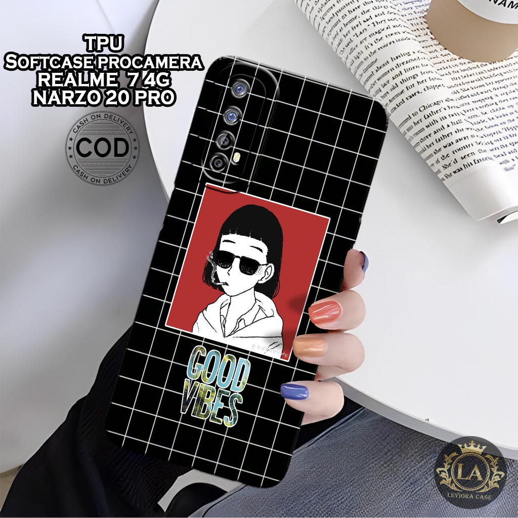 เคส Realme 7 4G / Narzo 20 Pro - เคส Leviora - เคสแฟชั่นสีดํา - เคส Realme 7 4G / Narzo 20 Pro Softc