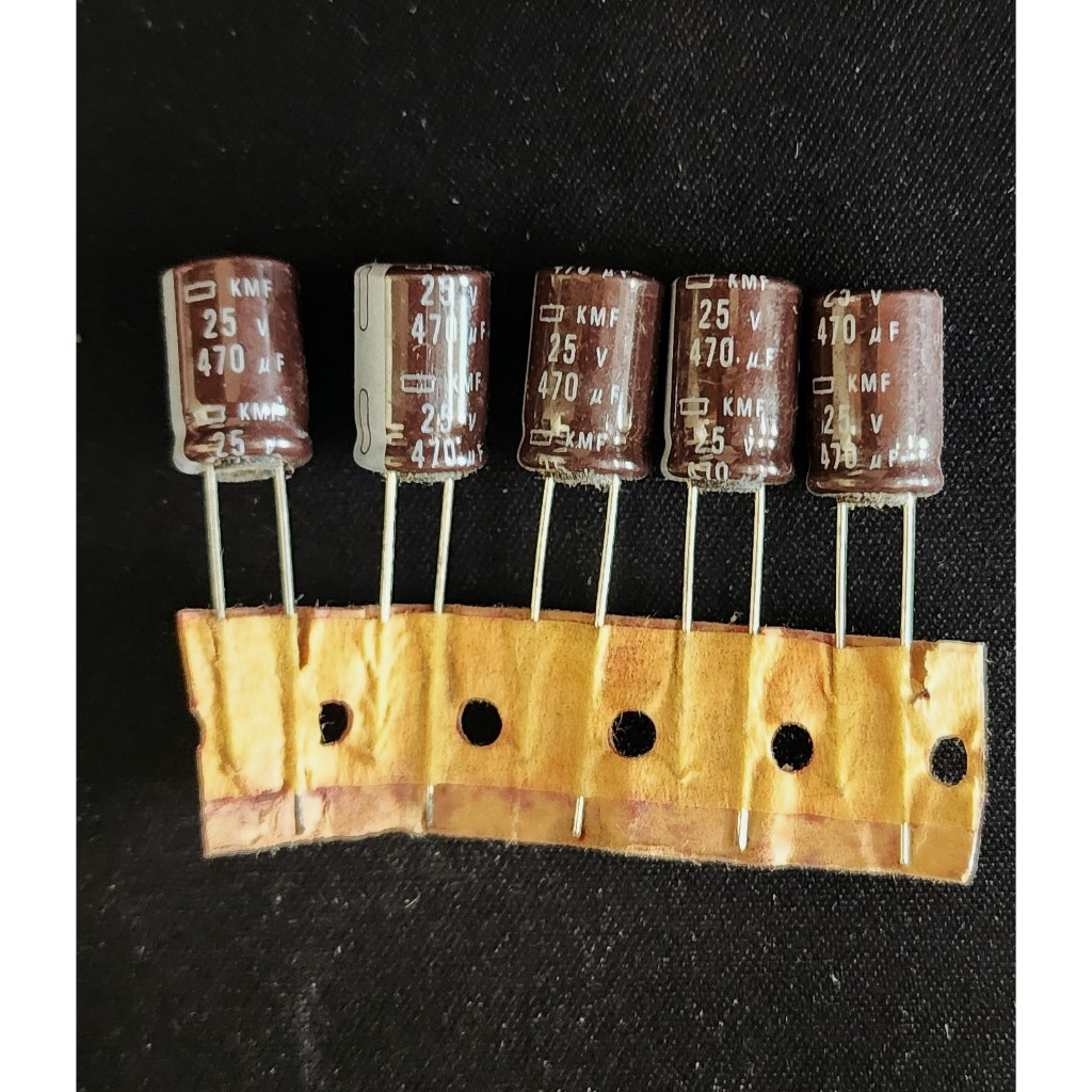 Elco Capacitor 470uf 25v KMF - ราคาต่อ 5 ชิ้น
