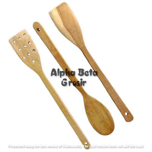 WOODEN SPATULA 3 ประเภท / WOODEN SPATULA / WOODEN SPATULA WITH HOLES / CHEAP 3 VARIANTS