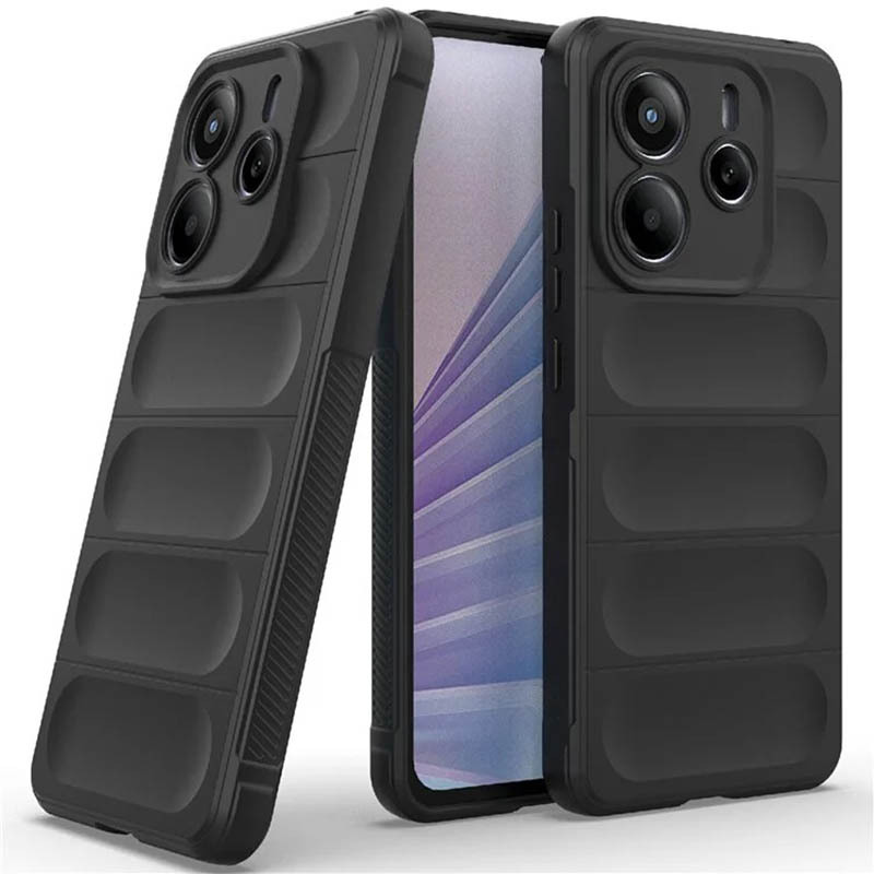 Armor Bump TPU Case Xiaomi RedMi Note 14 5G - Casing Soft Cover Shock Proof Softcase Black Rugged Gu