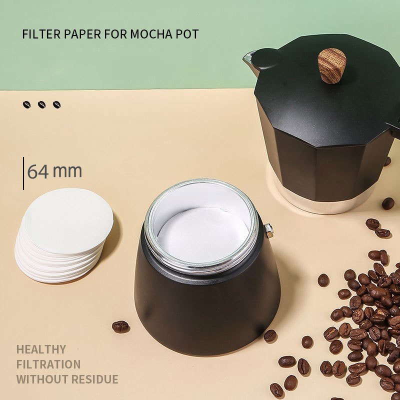 One Two Cups Coffee Filter Paper Moka Pot 100 ชิ้น - OJ-1