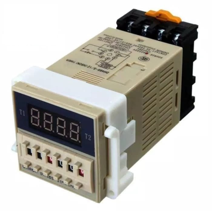 โปรแกรม AC 220V 5A Double Time Timer Delay Relay เครื่องมือ